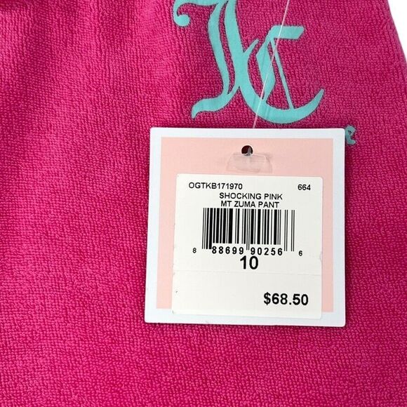 Juicy Couture Girls MT Zuma Pants Pink Terry Size 10 Jogger Lounge Lightweight - Picture 8 of 14